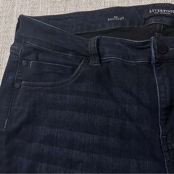 LIVERPOOL Lucy Bootcut Dunmore Dark Wash Stretch Upscale Career Chic Sleek 20W - Picture 6 of 16